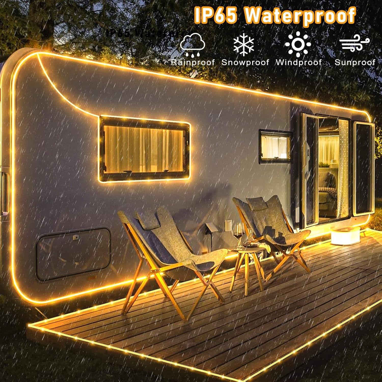 66FT 200 LED Rope Lights for Outside, Warm White Christmas Lights Outdoor | Plug in Connectable Flexible Tube Lights Indoor for House Bedroom Patio Pool Landscape Camping Party Decorations