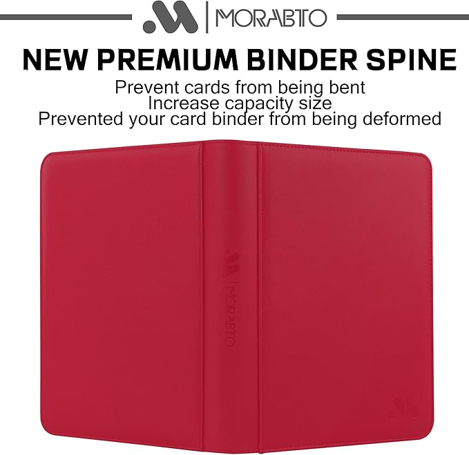 Card Binder 9 Pockets,Trading Card Binder Holds up to 864 Cards with 48 Sleeves,Zipper Card Holder Album Compatible with TCG Card/Game Cards/Sports Card