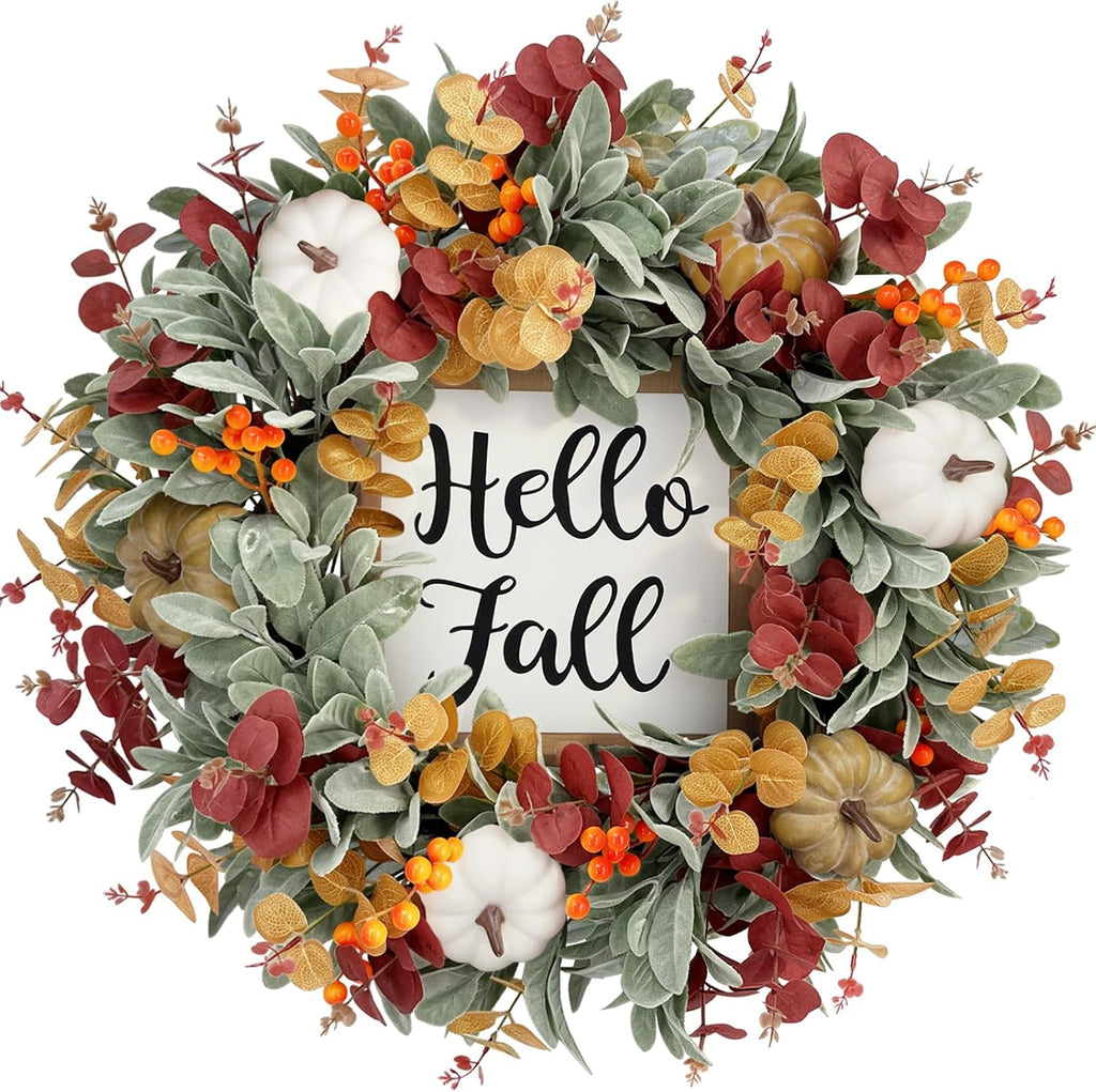 26 inch large fall wreaths for front door, main product view