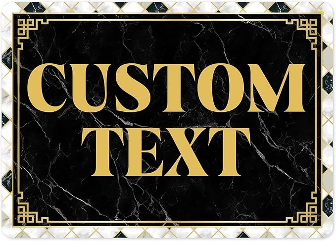 Custom Sign, Custom Street Sign, 11 Font Colors, 13 Font Styles, 4 Hole Options, 22 Sizes, 10x14 Inches, Rust Free DiBound, Fade Resistant, Made in USA by My Sign Center (Marble Tile)