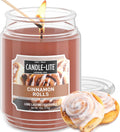 Candle-lite Fall Scented Candles, Cinnamon Rolls, 18 oz Jar, Proudly Poured in The USA, Aromatherapy Candle, Single-Wick with 110 Hours of Burn Time, Perfect for Creating an Inviting Ambiance