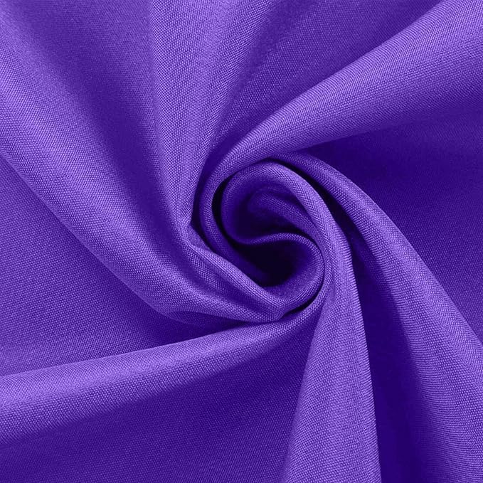 Efavormart Round Tablecloth, 90 Inch Stain & Wrinkle Resistant Washable Table Cloth, Decorative Polyester Fabric Table Cover for Banquet, Wedding, Dining- Purple