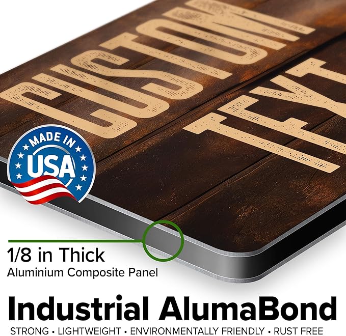 Custom Sign, Custom Street Sign, 11 Font Colors, 13 Font Styles, 4 Hole Options, 22 Sizes, 7x10 Inches, Rust Free DiBound, Fade Resistant, Made in USA by My Sign Center (Vintage Wood)