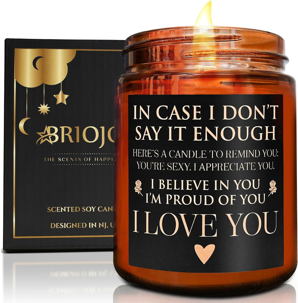 Anniversary Wedding Engagement Scented Soy Candles- Gift for Him Her Girlfriend Boyfriend - Birthday Gifts for Women Men - Mothers Day Love You Gift for Wife - Romantic Valentines for Husband