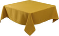 Biscaynebay Textured Fabric Square Christmas Tablecloths 54x54 Inches, Gold Water Resistant Spill Proof Tablecloths for Dining, Kitchen, Wedding and Parties, etc. Machine Washable