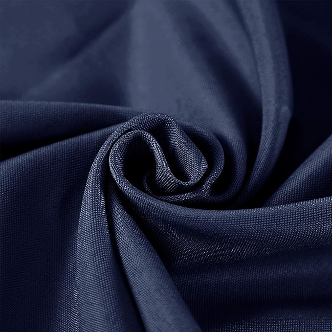 Rectangle Tablecloth 90x156 inch Washable Polyester Fabric Table Cloth for Wedding Party Dining Banquet Decoration（90x156, Navy）