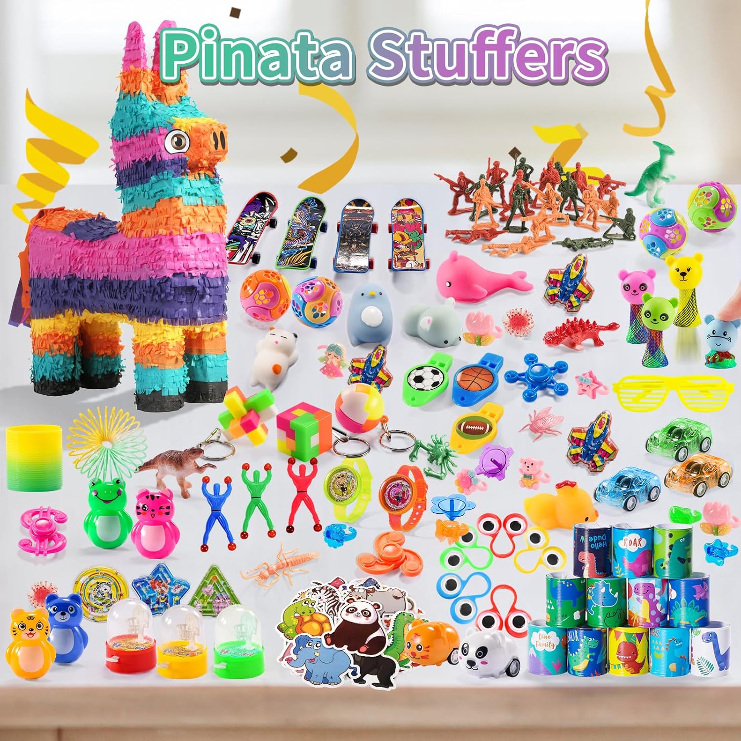 300 PCS Party Favor for Kids Goodie Bags Stuffers, Prize Box Toys for Kids Classroom Bulk, Small Fidget Toys Pinata Egg Fillers, Treasure Chest for Students Rewards, Carnival Prizes, Birthday Gifts