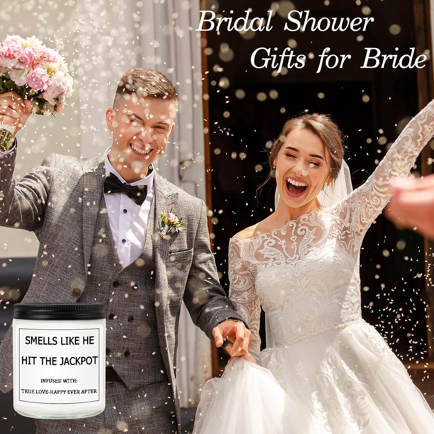Bridal Shower Gifts for Bride, Bride to Be Engagement Gift for Couples Women, Funny Wedding Lavender Candles