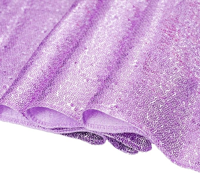 Poise3EHome 10Ft x 10Ft Lavender Sequin Backdrop, Glitter Thick Satin Sequin Background Drapes, Sparkly Opaque Photography Curtain Backdrop for Wedding Party Holiday Festival Decor