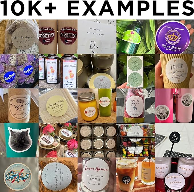 Custom Stickers - Personalized Labels, Customized Stickers with Any Design Image Logo Text, 100 Labels (Scalloped, 4"x4")