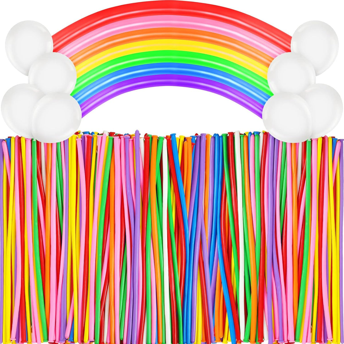 Sratte 1000Pcs 260Q Animal Twisting Long Balloon Multi‑color, Bright Colors