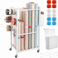 adjustable wrapping paper organizer cart with hooks &, main product view