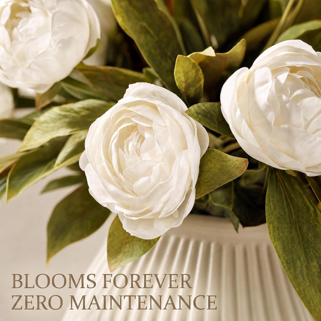 pinkpum 12 pcs faux silk peony artificial flowers shown in use
