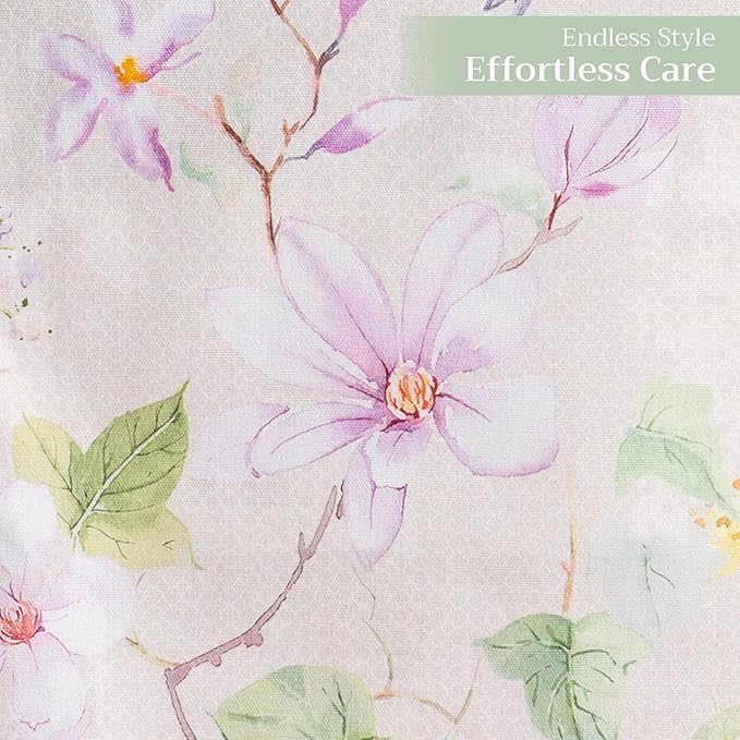 Maison d' Hermine Table Runner 100% Cotton Single Layer Table Runners 72 inches Long Decorative for Home Kitchen Dining Party Wedding Bridal Shower Spring Summer (Magnolia Mornings, 14.50" x 72")