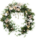 Ling's moment 9FT Christmas Flower Garland, Handcrafted Wedding Sweetheart Table Centerpieces Head Table Decor Arch Backdrop Decorations for Wedding | Gold