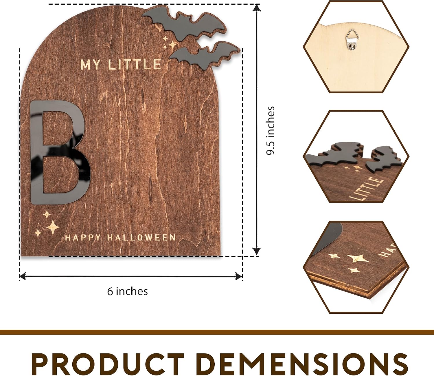 My Little Boo Wooden Halloween Sign – Baby Footprint Ghost Keepsake Plaque – Happy First Halloween Nursery Décor – Rustic Wooden Tabletop Sign for Newborn. Halloween baby