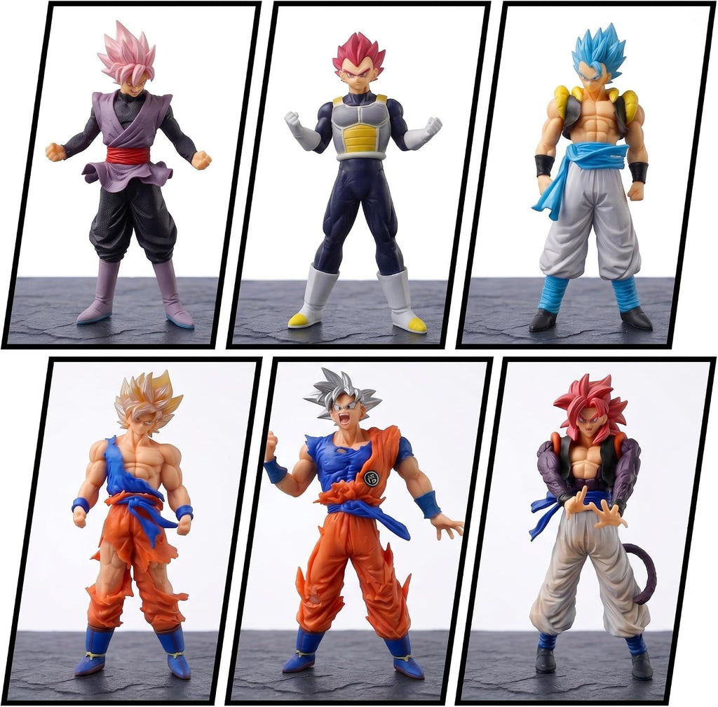 anime pvc action figures 6pcs 6.5-8 inch dynamic, front angle view