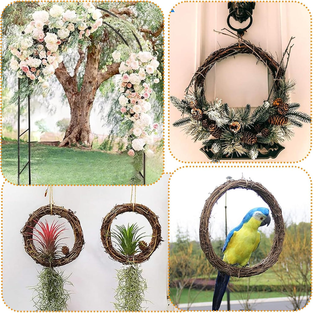 hftzz 8 pcs grapevine garland - 15 ft, package contents