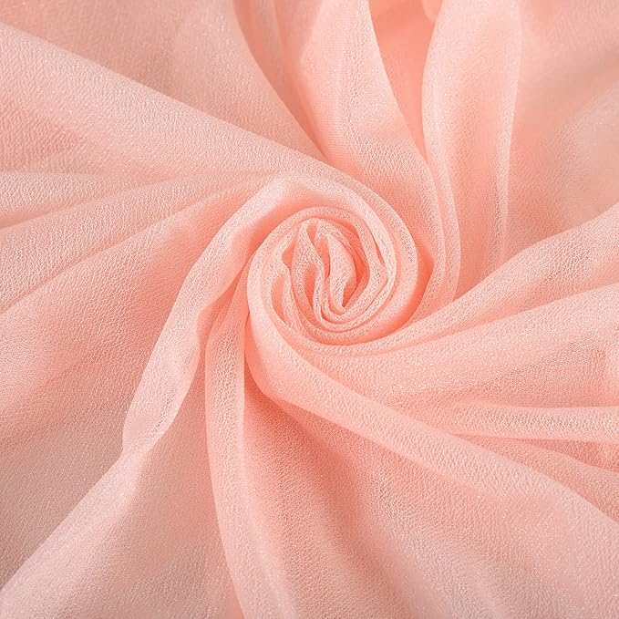 Blush Wedding Arch Draping Fabric Sheer Arch Drapes Backdrop Curtain for Ceremony Party Wedding Decor 19Ft Length x 28" Width 1 Panel