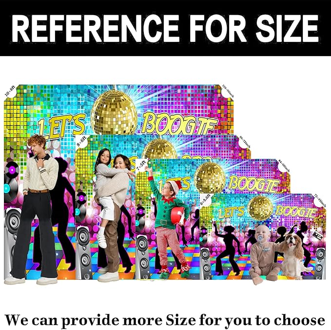Dance Party Backdrop Retro 80s 90s Theme Stage Dance Ball Music Birthday Party Decoration DJ Photography Background 10 x 8 ft for Baby Shower Picture Photo Shoot Polyester Fabric, Multi