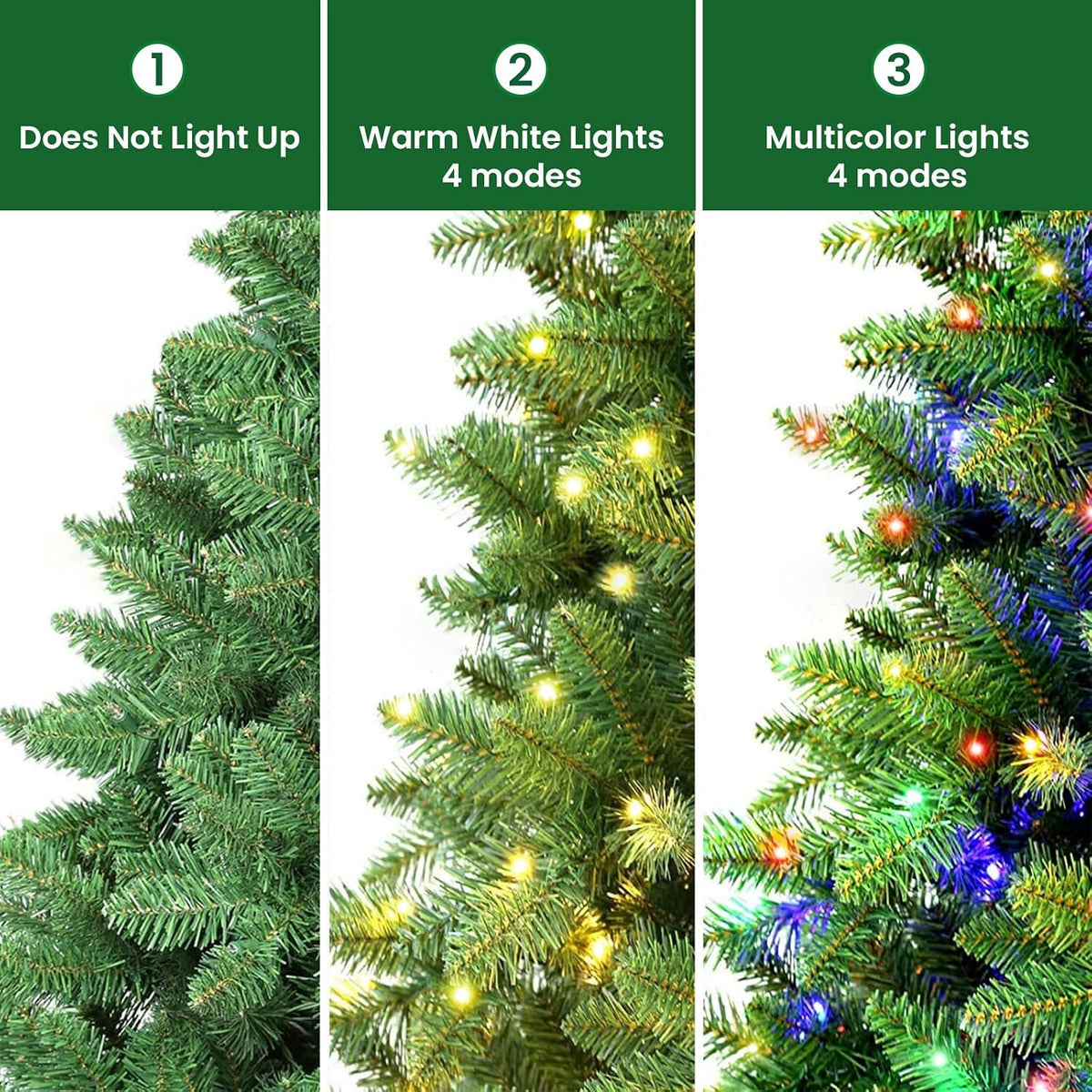 shareconn 6.5ft prelit premium artificial classic spruce christmas showing dimensions