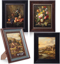 lineshading 8x10 vintage picture frames, 4 pack, dark, main product view