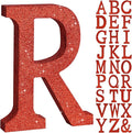 TONIFUL 8 Inch Red Glitter Letter R Table Centerpiece A-Z Red Birthday Party Decorations,Red Alphabet R for Birthday,Chrismas,Graduation,Bridal Shower,Wedding,Anniversary Party Supplies