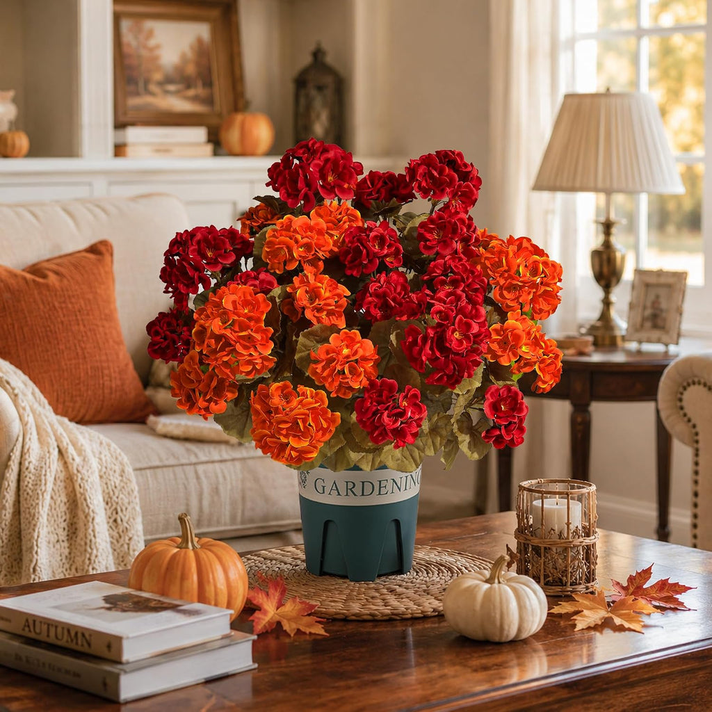 geraniums fall flowers artificial flowers for outdoors autumn, view 9