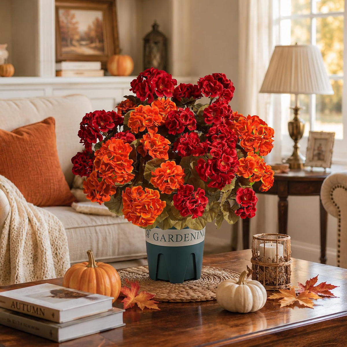 geraniums fall flowers artificial flowers for outdoors autumn, view 9