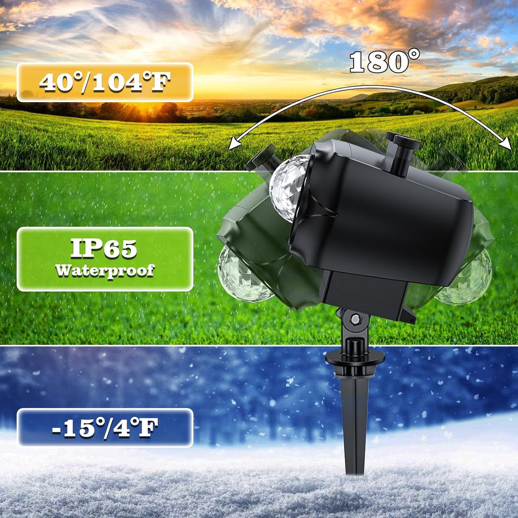 brighter halloween christmas outdoor projector lights with 14 showing dimensions