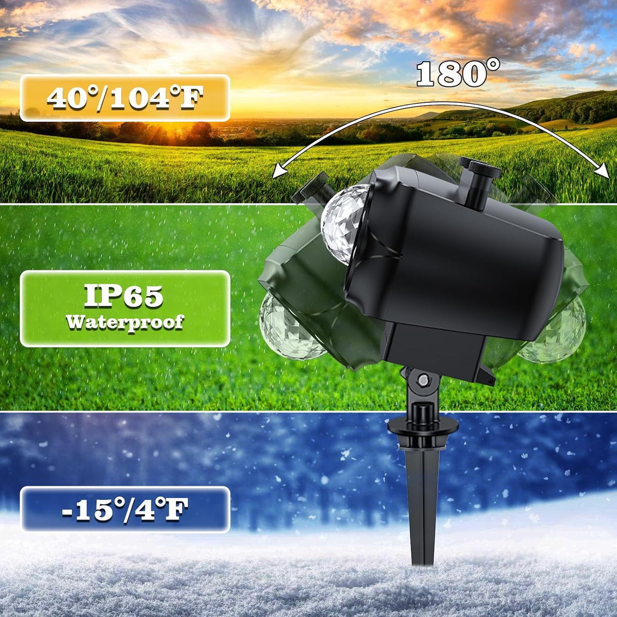 brighter halloween christmas outdoor projector lights with 14 showing dimensions