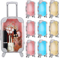 AIOMOB 10 Pack Pastel Mini Suitcase Party Favor Gift Box Plastic False Eyelashes Packaging Luggage Box for Travel Wedding Bachelorette Party Bridesmaid Bridal Shower Favors Decorations