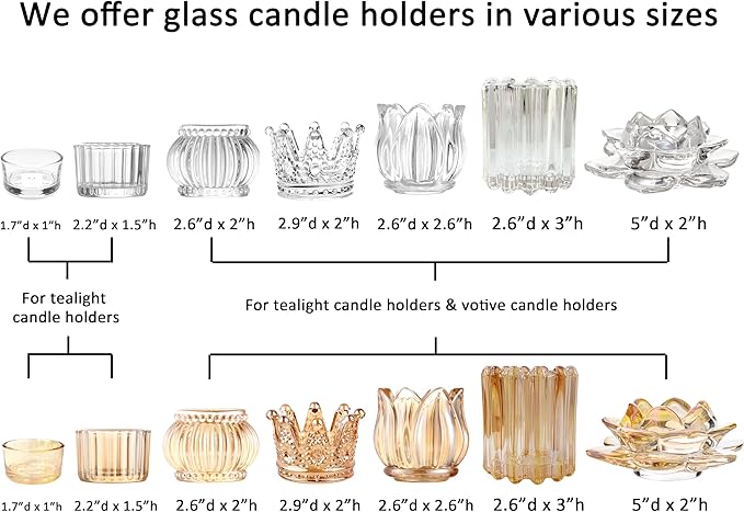 GOLDEAL 12Pcs Gold Glass Votive Candle Holders Tealight Holders Decorative, Tea Candle Holders Bulk,Candlestick for Wedding, Party,Dinner, Home Table Decor.