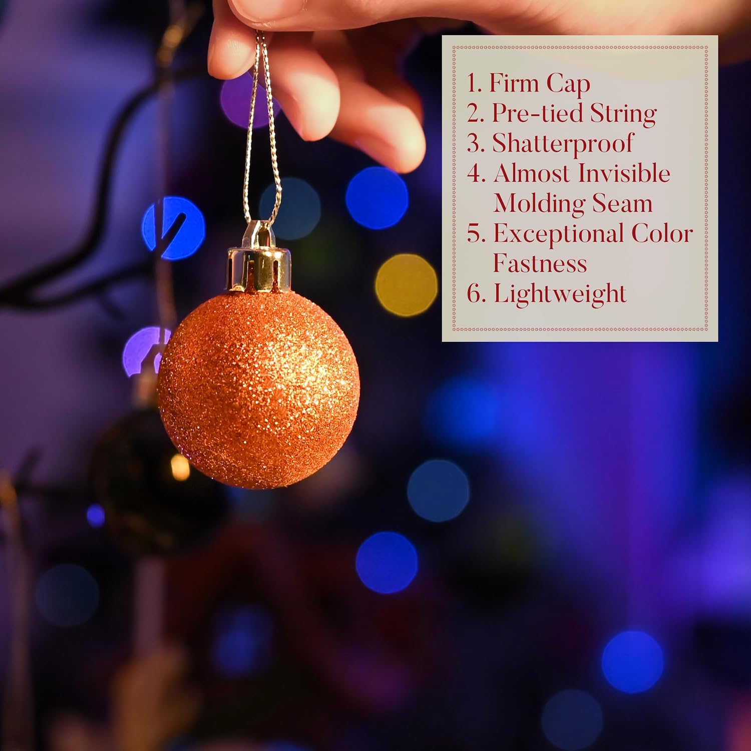 Valery Madelyn 24ct Halloween Ornaments Tree Decorations Indoor 1.6 Inch | Orange Purple Green Black Shatterproof Christmas Ball Ornaments Vintage Hanging Xmas Holiday Party Decor