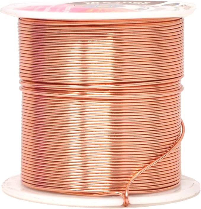 Mandala Crafts 20 Gauge Anodized Aluminum Craft Wire for Jewelry Making - 450 FT Colored Flexible Silver Copper Purple Gold Brown Red Wire - Bendable for Bonsai Armature Crafting Sculpting