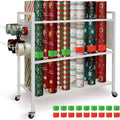wrapping paper organizer storage with wheel cart, 18, main product view