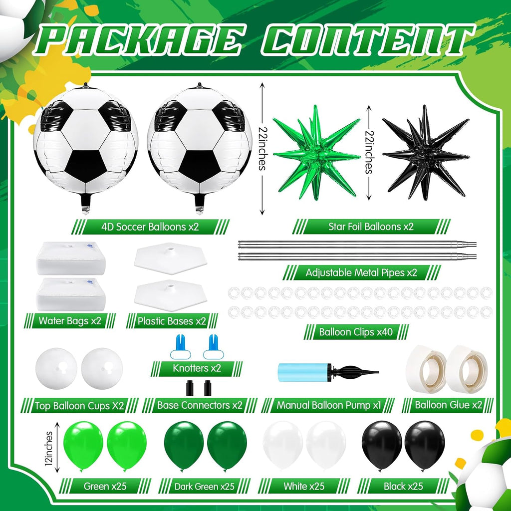 kasyat 2 sets soccer balloon column stand kit, close-up detail