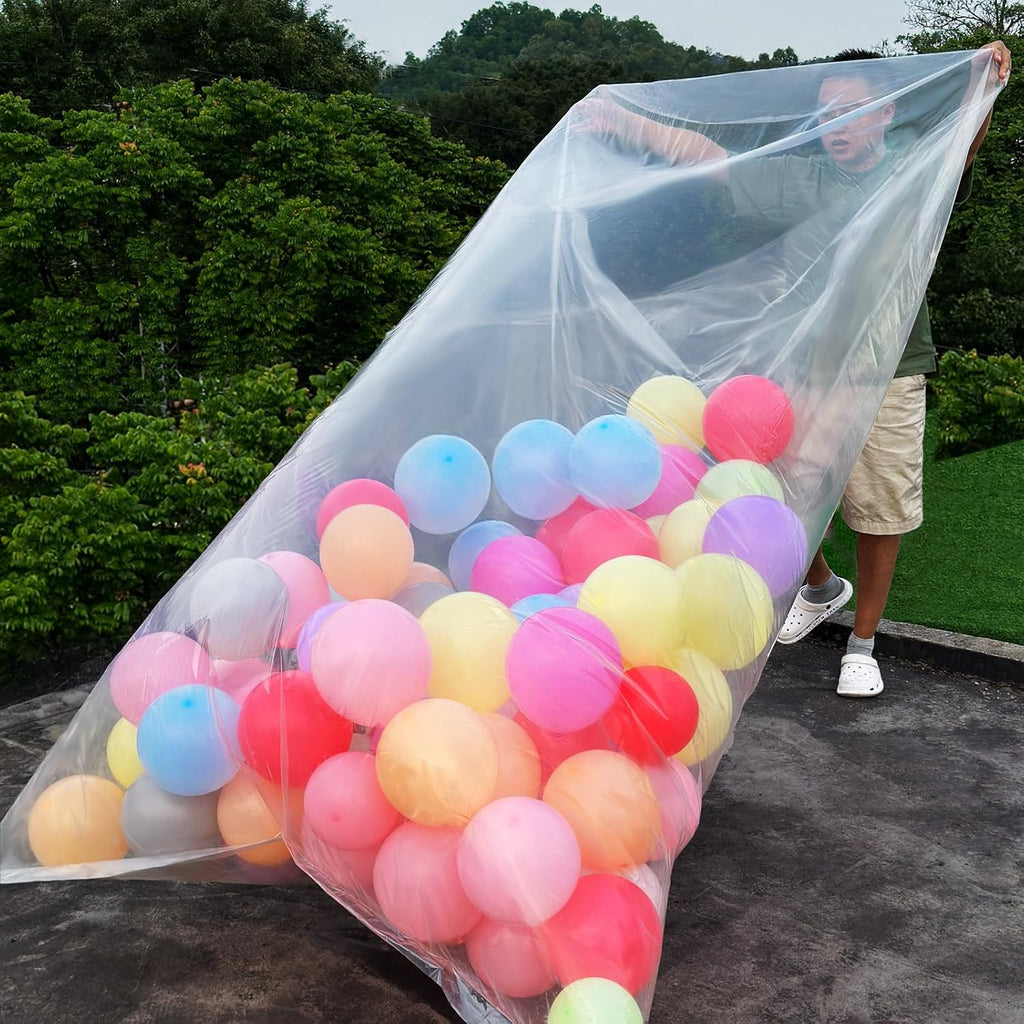 Kreapa 4 Pcs Large balloon bags, balloon transport bags transparent giant storage bag 59x98 inches(2pcs) + 47x59 inches(2pcs)