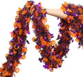 Halloween Tinsel Garland Decor, 50Ft Glitter Tinsel Twist Garland Decorations for Halloween Party Decor