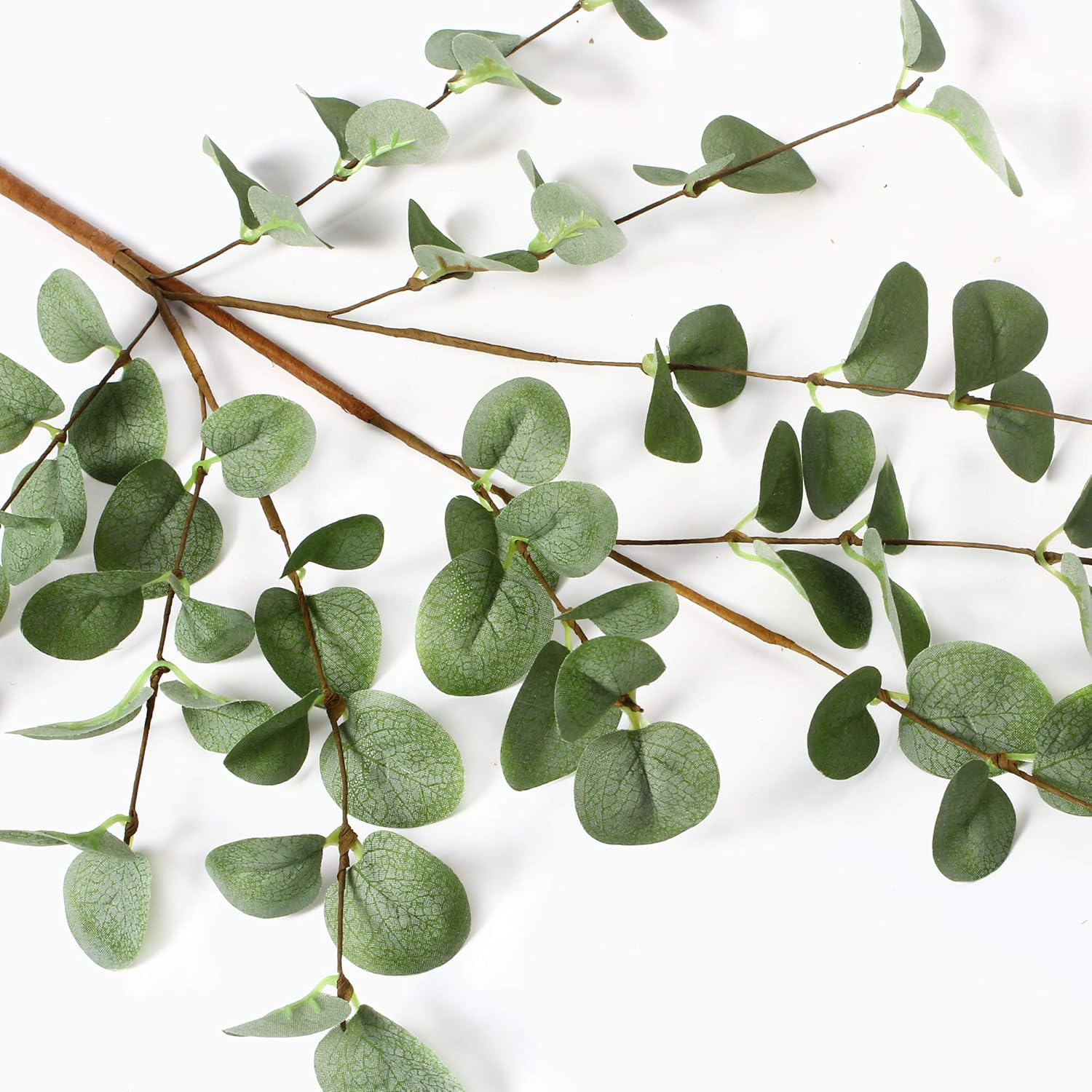 6 Pcs 27" Eucalyptus Stems Greenery Stems Eucalyptus Leaf Spray in Green Silk Plastic Plants Floral Artificial Plants for Home Party Wedding Decoration