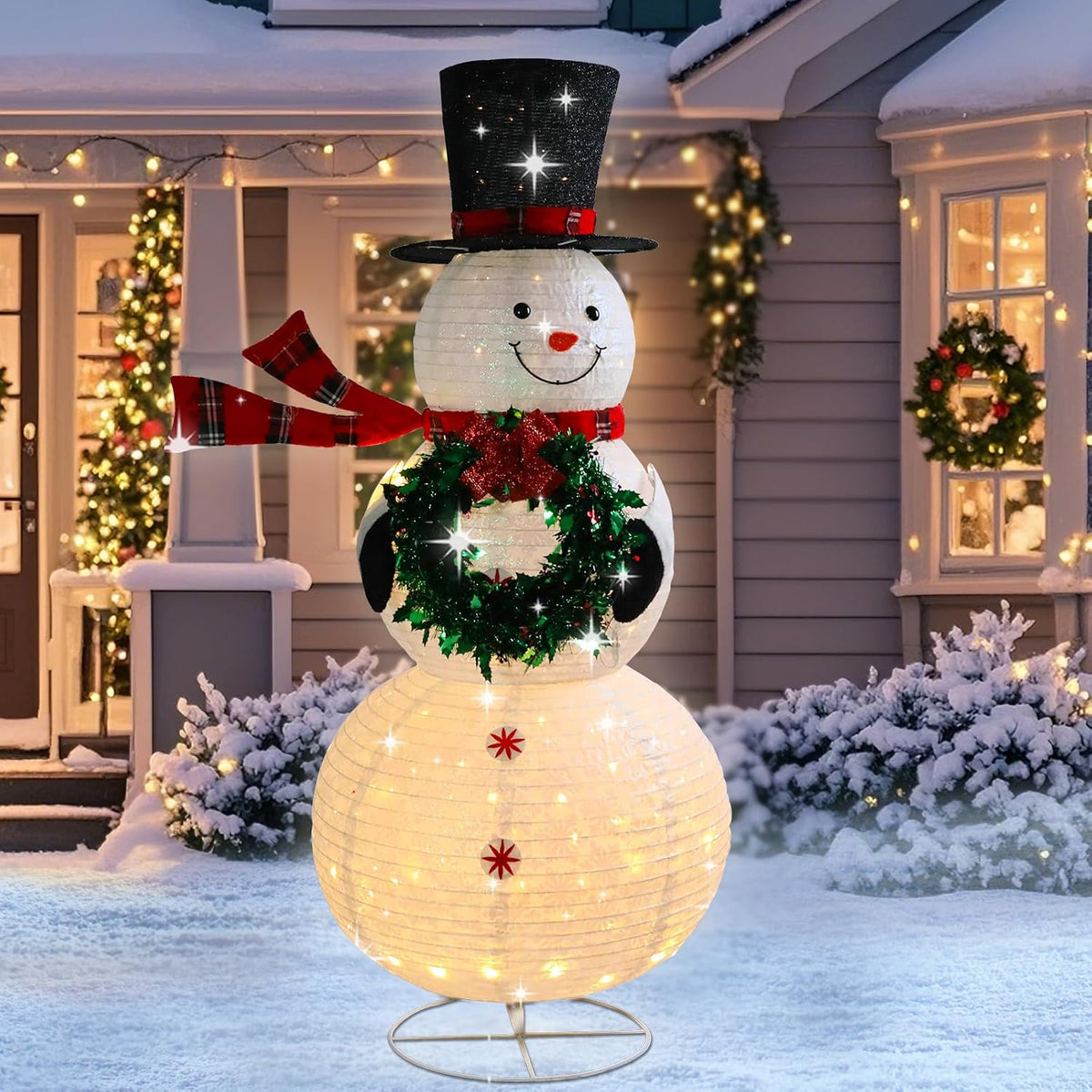 mumtop 6 ft lighted christmas snowman outdoor indoor, main product view