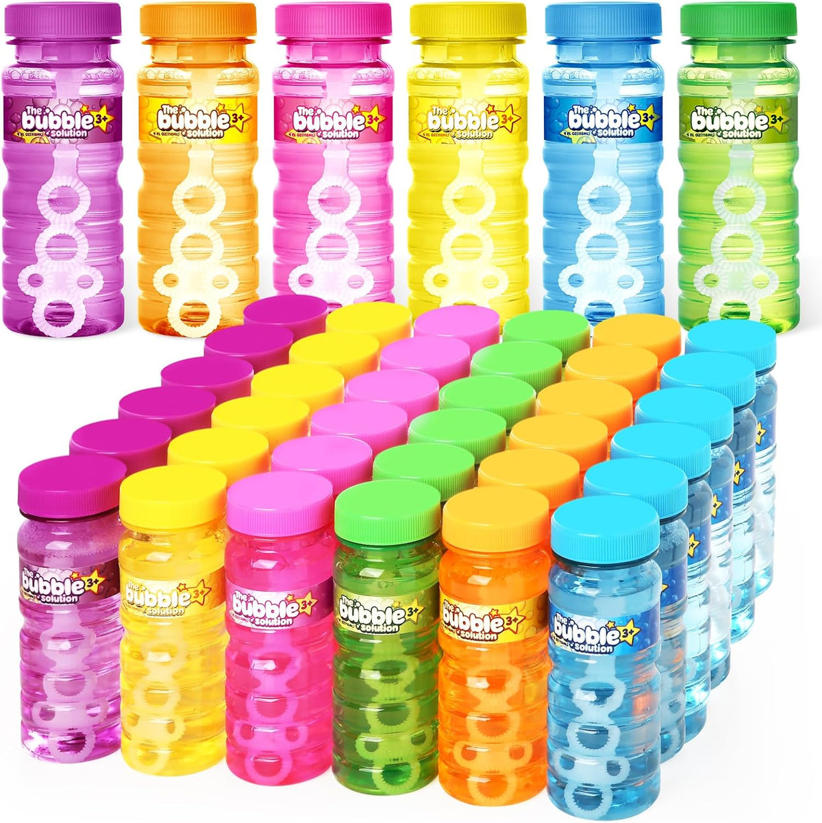 48 Pack Bubble Bottles (4oz Bubbles Solution), Party Favors, Bubbles Wand