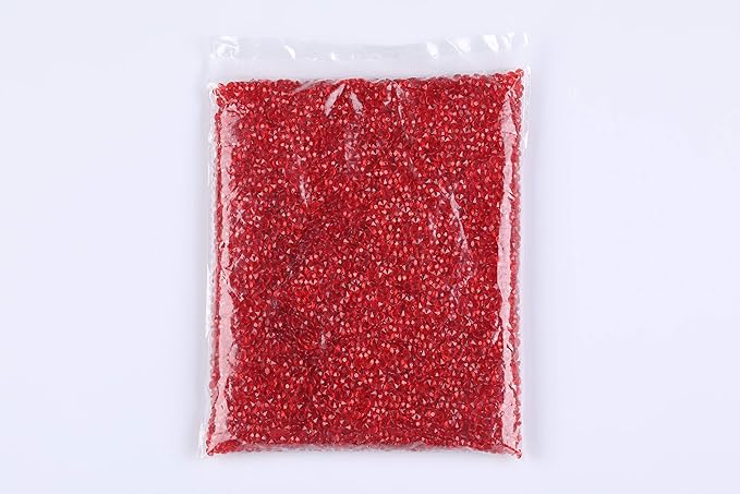 10000 pcs/Pack Wedding Table Scatter Confetti Crystals Acrylic Diamonds Vase Fillers 4.5 mm Rhinestones for Wedding, Bridal Shower, Vase Beads Decorations (Red)