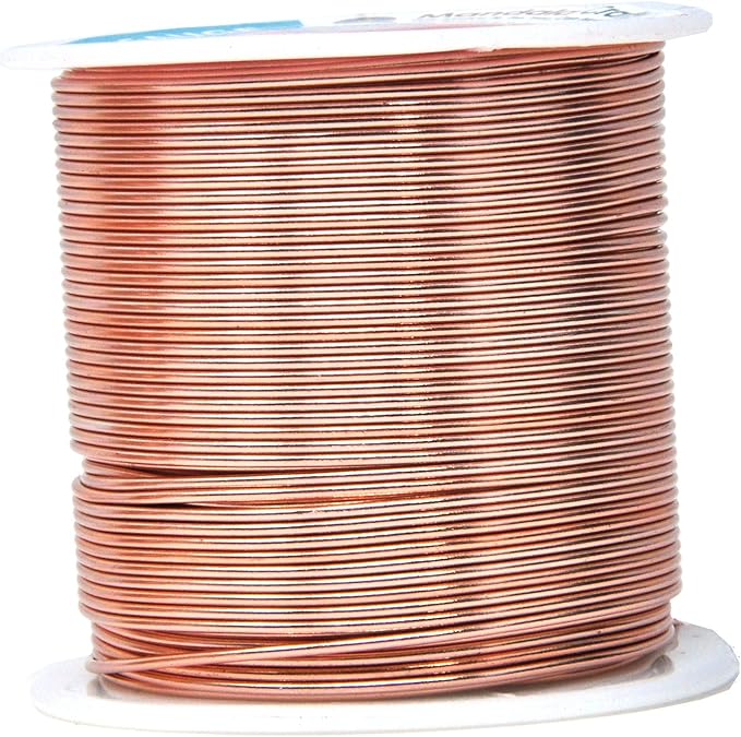 Mandala Crafts 18 Gauge Anodized Aluminum Craft Wire for Jewelry Making - 450 FT Colored Flexible Rose Gold Combo Wire - Bendable for Bonsai Armature Crafting Sculpting