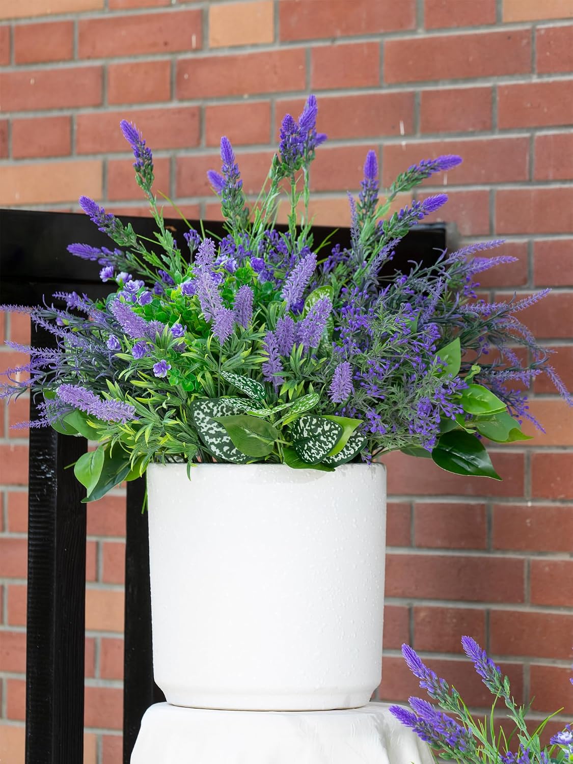 20PCS Artificial Plants Outdoor, Faux Lavender & Greenery Stems for Outside