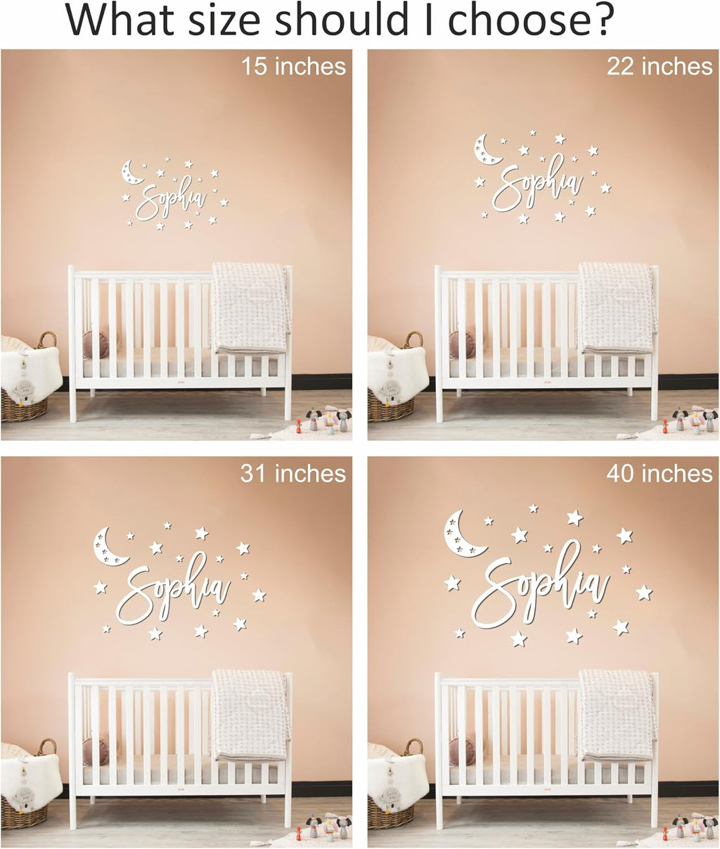 Custom Name Sign with Thematic Decorative Wall Shapes Nursery Name Sign, Personalized Baby Gifts Nursery Wall Decor Baby Name Sign Wooden Name Sign for wall Name Wall Decal