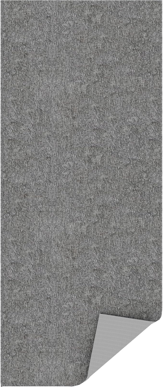 Ottomanson 2' x 11' Ultra-Thin Hallway Runner Rug - Durable Non-Slip Carpet for High-Traffic Areas - Fits Under Doors for Seamless Entry - Ideal for Kitchen, Entryway, Bedroom & Living Room, Gray