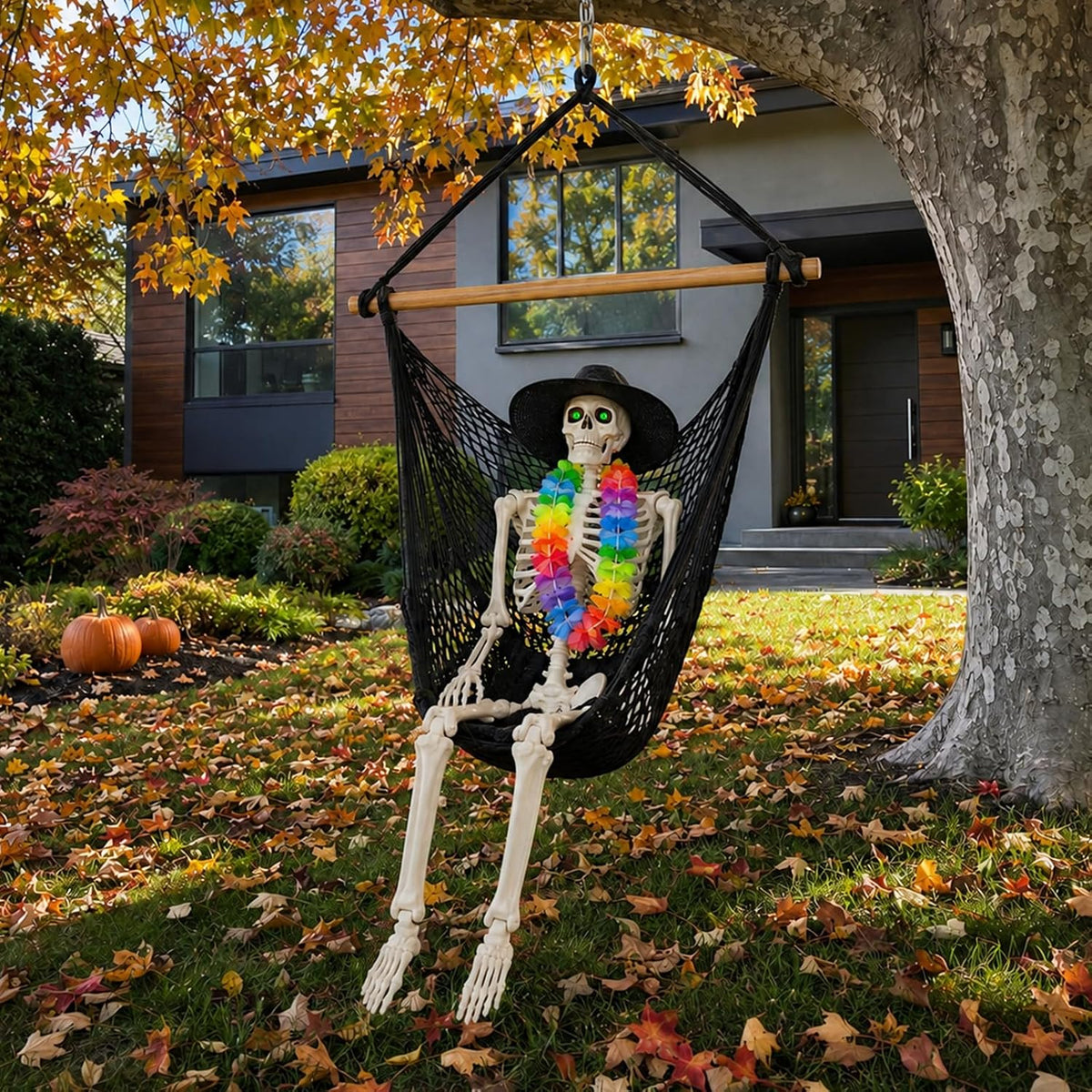 Halloween Skeleton Decorations with Dog Skeleton: 3 FT Light Up Skeletons