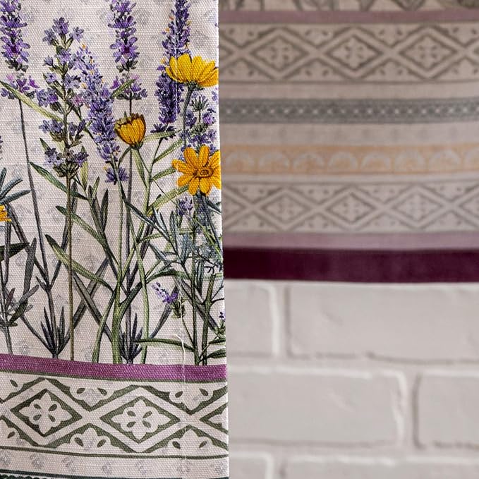 Maison d' Hermine Table Runner 100% Cotton Single Layer Table Runners 72 inches Long Decorative for Home Kitchen Dining Party Wedding Bridal Shower Spring Summer (Fanny Lavender, 14.50" x 72")
