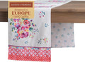 Maison d' Hermine Table Runner 100% Cotton Double Layer Table Runners 72 inches Long Decorative for Kitchen Dining Party Baby Shower Wedding Bridal Shower Spring Summer (Rose Garden, 14.50" x 72")